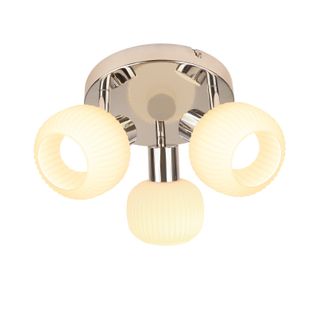 Spot De Plafond 3 Flammes E14 Verre Abat-jour Lampe De Plafond Vintage Salon