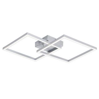 Plafonnier LED Argent 24w 4000k Plafonnier Moderne Plafonnier Carré Pour Cuisine Et Couloir