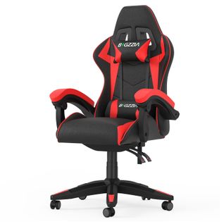 Fauteuil Gaming Ergonomique Réglable Avec Coussin Lombaire Et Appui-tête - Noir Et Rouge