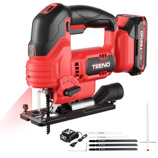 Scie Sauteuse Sans Fil Pour Batterie Makita 20 V, 800-3000 Spm Scie Sauteuse Laser Avec 5 Lames