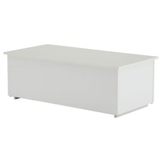 Table Basse Relevable Blanche Brillante Avec Éclairage LED 100*50*35 Cm Okruits White