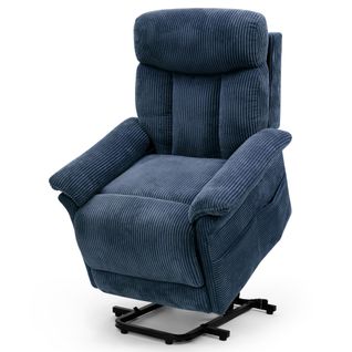 Neche Fauteuil Relaxation Releveur Électrique Pour Personnes Âgées,velours Côtelé Bleu