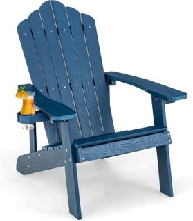 Fauteuil De Jardin Adirondack, Imperméable, Porte-gobelet, Charge 170kg (bleu Marine)