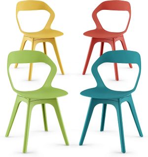 Chaise Salle à Manger Lot De 4, Chaise Scandinave Cuisine En Pp En 4 Couleurs