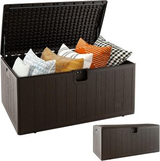 Coffre De Rangement Extérieure En Hdpe 492l, Grande Boîte De Rangement(127 X 73 X 64 Cm)