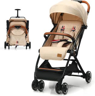 Poussette Canne Bébé 0-3 Ans(charge 15 Kg)  (beige)