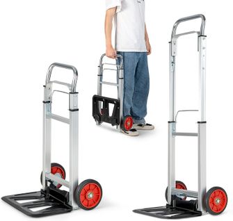 Diable Pliant En Aluminium Charge 100 Kg, Diable De Manutention Déménagement Léger