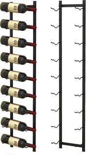 Porte Bouteille Mural, Étagère à Vin En Métal Pour 9 Bouteilles, Casier à Vin Pour Cuisine, Noir