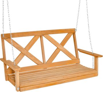 Balançoire De 134 Cm De Porche Pour 2 Personnes, Charge Jusqu'à 240 Kg