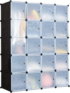 Armoire Penderie, Armoire De Rangement En Plastique, Motif Imprimé, Armoire Chambre Pour Vêtement