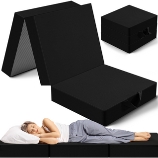 Chauffeuse, Matelas Pliable 75x195x10 Cm - Antidérapant, Housse Lavable