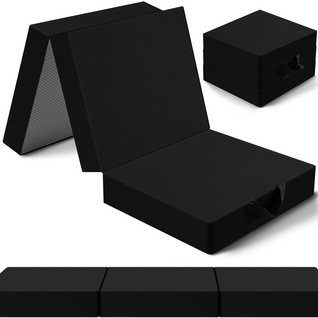 Chauffeuse, Matelas Pliable 120x195x10 Cm - Antidérapant, Housse Lavable