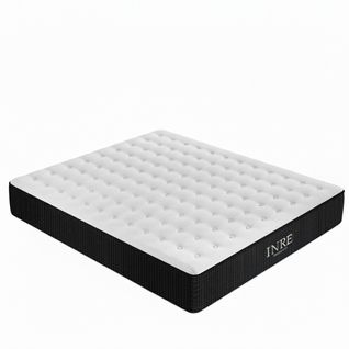 Matelas Mousse 140x190 Cm, Epaisseur 30 Cm - Réversible, Confort, Hypoallergénique - Noir