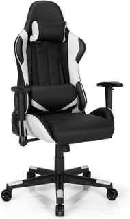 Chaise Gaming Réglable à Dossier Inclinable De 90°-160° Avec Appui-tête