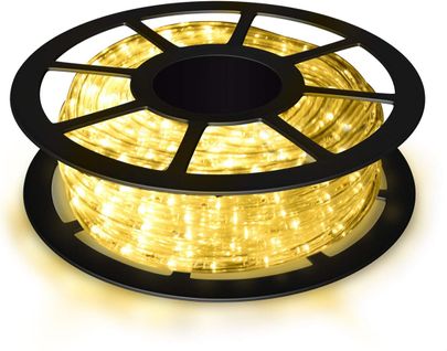 30m Tube Lumineux Extérieur LED Guirlande Lumineuse Décoration Avec 1080 Lampes Beige