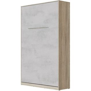 Lit Escamotable +2 Placards V 120x200+(50x2)cm Standard Chêne Sonoma/béton