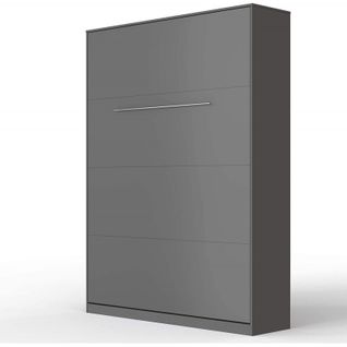 Lit Escamotable +2 Placards V 140x200+(50x2)cm Standard Anthracite/anthracite