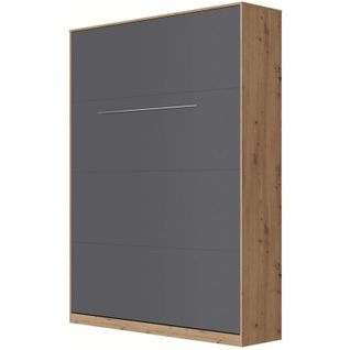 Lit Escamotable +2 Placards V 140x200+(50x2)cm Standard Chêne Sauvage/anthracite