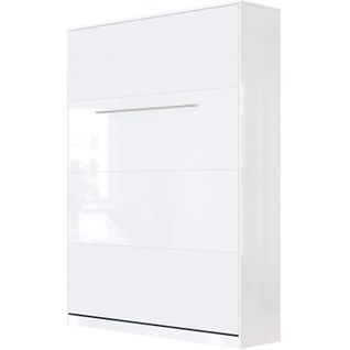 Lit Escamotable +2 Placards V 140x200+(50x2)cm Standard Blanc/blanc Brillant