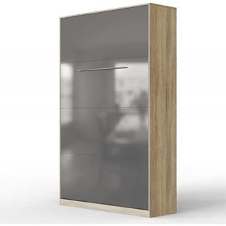 Lit Escamotable +2 Placards V 120x200+(80x2)cm Standard Chêne Sonoma/anthracite Brillant