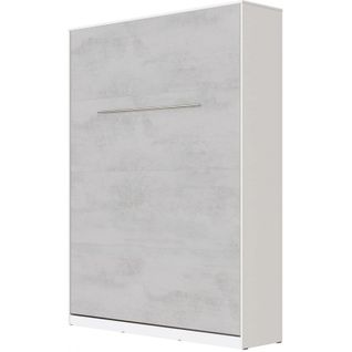 Lit Escamotable +2 Placards V 140x200+(100x2)cm Standard Blanc/béton