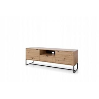 Meuble TV Chêne Artisanale 153x54x39cm Amber Meuble Hi-fi Commode Sur Pied