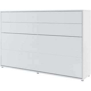 Lenart Armoire Lit Escamotable Horizontal 120x200 Cm Blanc Mat Lit Rabattable Lit Mural"consus"