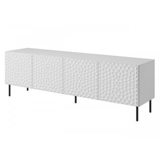 Meuble TV 190x60x41 Cm Meuble Hi-fi Luxueux Sideboeard Sur Pied Blanc Mat Hoti