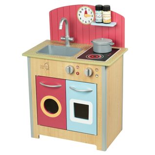 Cuisine Enfant En Bois Dinette Avec 4 Accessoires