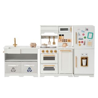 Cuisine Modulaire Bois Avec Accessoires, Blanc