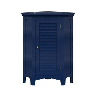 Armoire De Coin Sur Pied Bleu Marine Lamelles