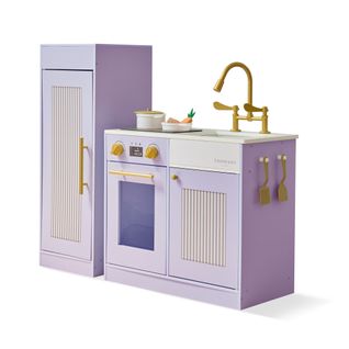 Cuisine Bois Enfant Avec Accessoires, Violette