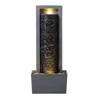 Fontaine De Jardin LED, Gris Foncé