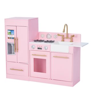 Cuisine Enfant Dînette Machine à Glace Frigo Rose (2 Pièces)