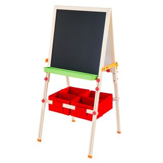 Tableau Évolutif Chevalet Enfant En Bois Multifonction 3 En 1 Avec Rangement
