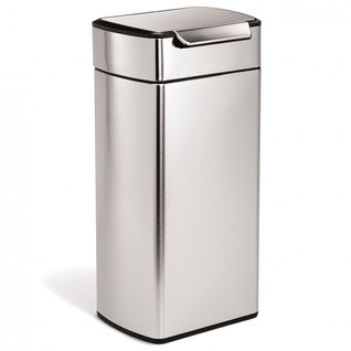 Poubelle Rectangulaire à Touch-bar 30l Inox - Cw2015