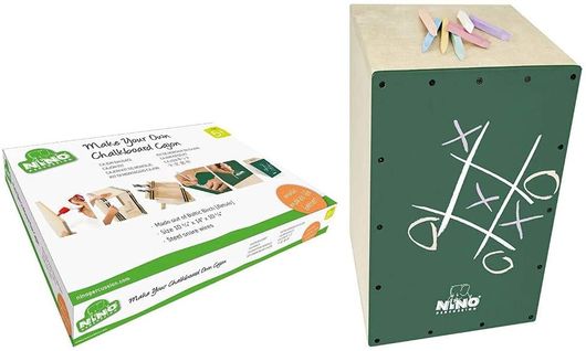 Cajon "tableau Noir" Vert + Craies