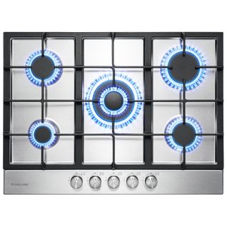 Plaque De Cuisson à Gaz Gh2705ss1fc Encastrée 5 Feux, Plaque Gaz 68 Cm Inox Avec Brûleur Wok
