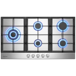 Plaque De Cuisson à Gaz Gh2905ss1fc Encastrable 5 Feux, Inox 90 Cm Brûleur Wok