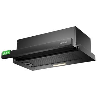 Hotte Aspirante Br60bp 60 Cm Recirculation 335 M³/h, Hotte Tiroir Noire Avec Filtre à Charbon Cf132