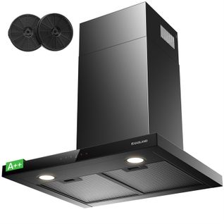 Hotte Aspirante Tr60bs A++ 60cm Evacuation/recyclage Hotte Murale 882m³/h Commande Tactile 4 Niveaux