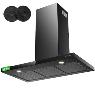 Hotte Aspirante Tr90bs A++ 90cm, Booster 882 M³/h, Touch Control 4 Levels Avec Filtre à Charbon