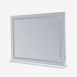 Miroir de maquillage Hollywood Coiffeuse mural avec lumière 80x58cm - Bande LED en cristal