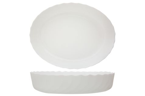 Plat De Cuisson Blanc 36,9 X 28,6 Cm Smart Cuisine Trianon