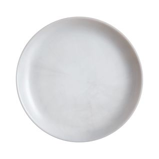 6 Assiettes à Dessert Grises Effet Marbré Aléatoire 19 Cm