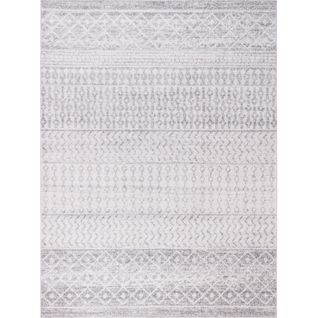 Tapis Scandinave Bohème Gris/blanc 200x275 Cm Mila