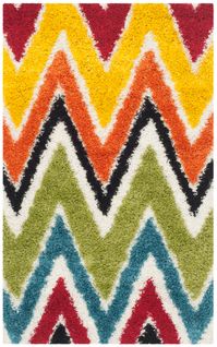 Tapis Enfants Shag 91 X 152 Cm Shag Emory Beige