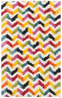 Tapis Enfants Shag 122 X 183 Cm Shag Esther Beige