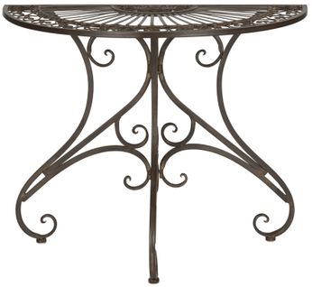 Table D'appoint Pour L'exterieur Annalise Marron Le Fer 90 X 45 X 75 Cm