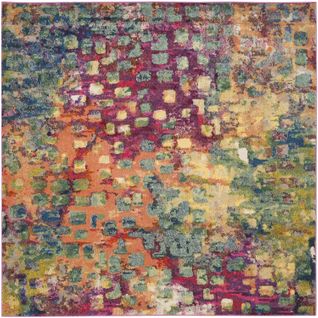 Tapis Monaco 201 X 201 Cm Bohème Chic Alec Rose / Multicolore